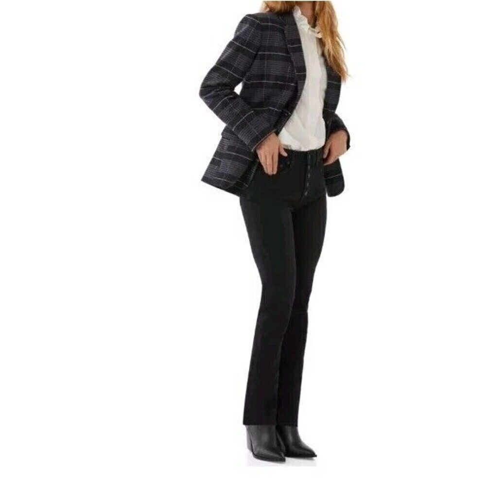 Free Assembly Blazer For Women Size Small Relaxed Fit Plaid Long sleeve - Picture 3 of 14